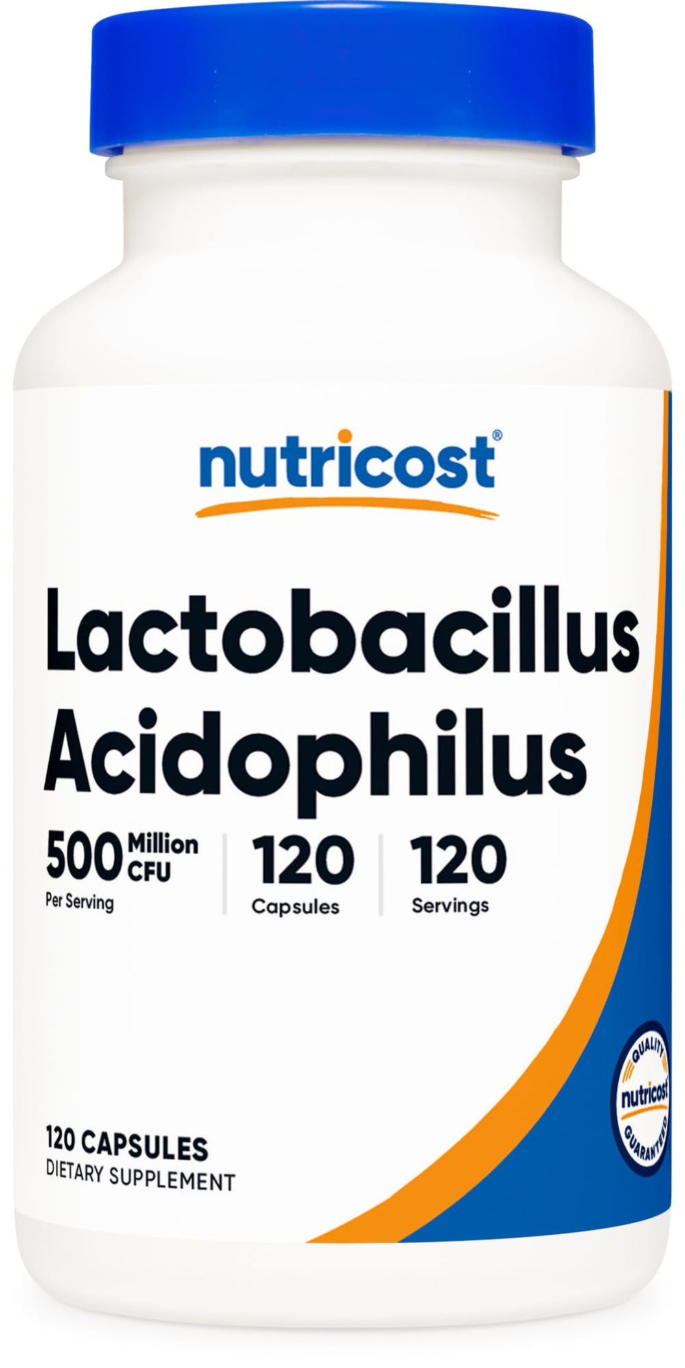 Nutricost Lactobacillus Acidophilus botella: toma diaria conveniente.