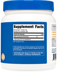 Nutricost etiqueta del producto con certificaciones de calidad visibles
