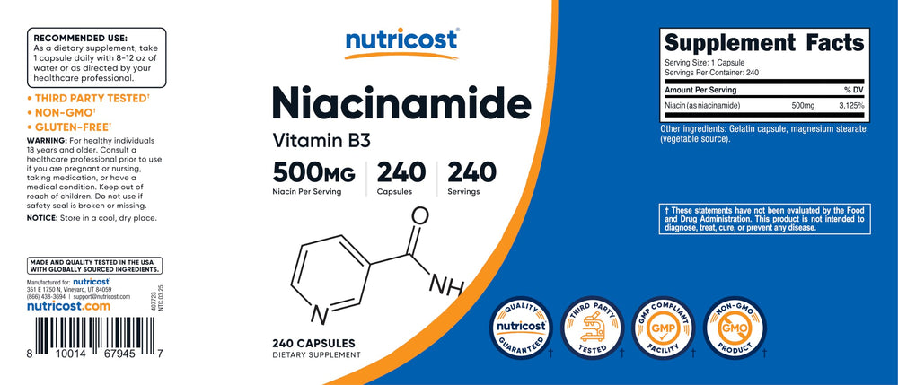 Nutricost frasco en cocina mostrando almacenamiento práctico y disponibilidad