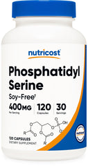 Nutricost frasco frontal mostrando etiqueta clara y beneficios