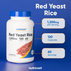 Nutricost frasco abierto revelando 120 cápsulas dentro, fácil conteo