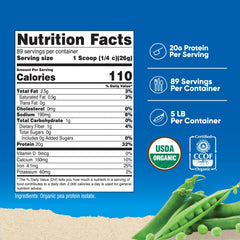Nutricost close-up textura del polvo de proteína de guisante para mezcla suave
