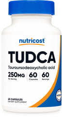 Nutricost Tudca frontal del envase mostrando botella y marca, confianza y claridad