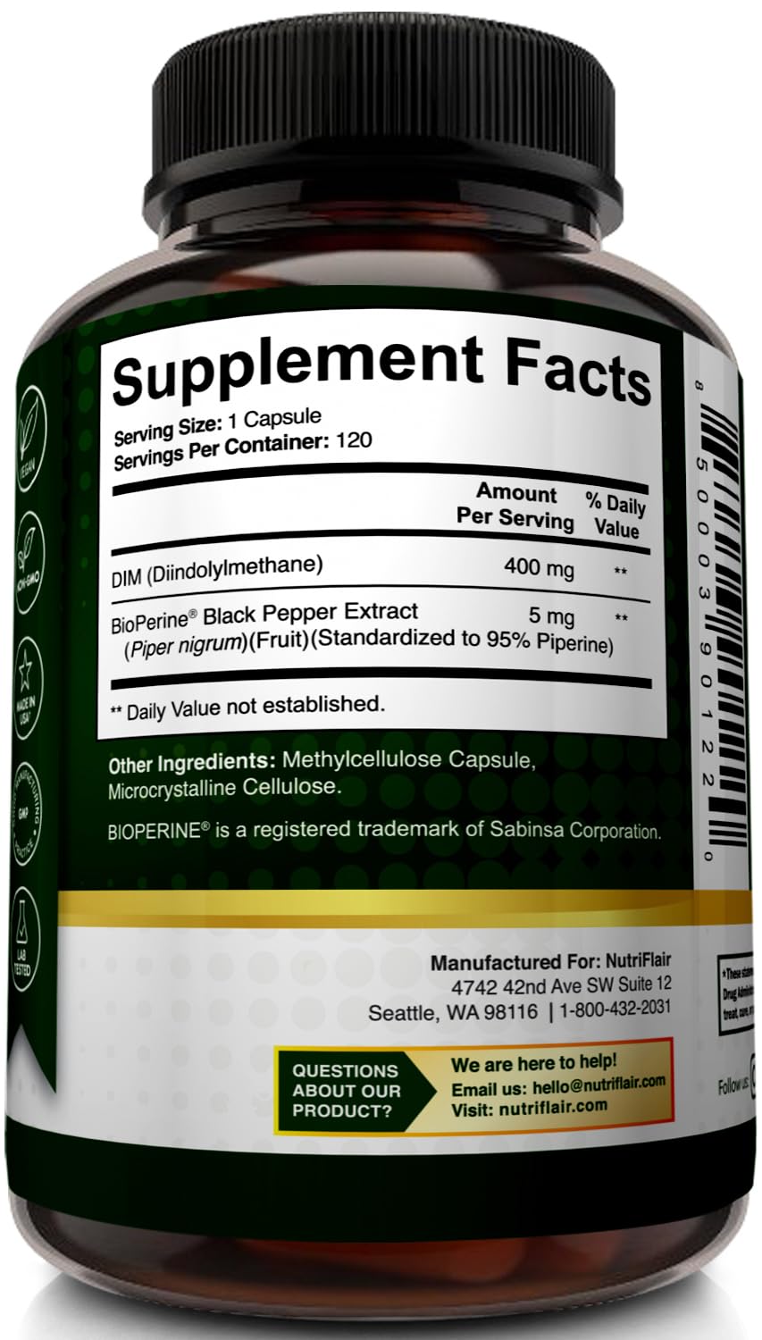 Distribución de 120 cápsulas NutriFlair mostrando suministro de cuatro meses