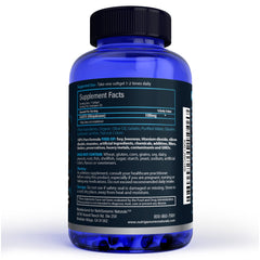 NutriGenomic Naturals softgel en primer plano destaca tamaño fácil de tragar