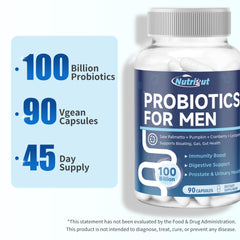 NutriGut producto en baño representando rutina de cuidado masculino