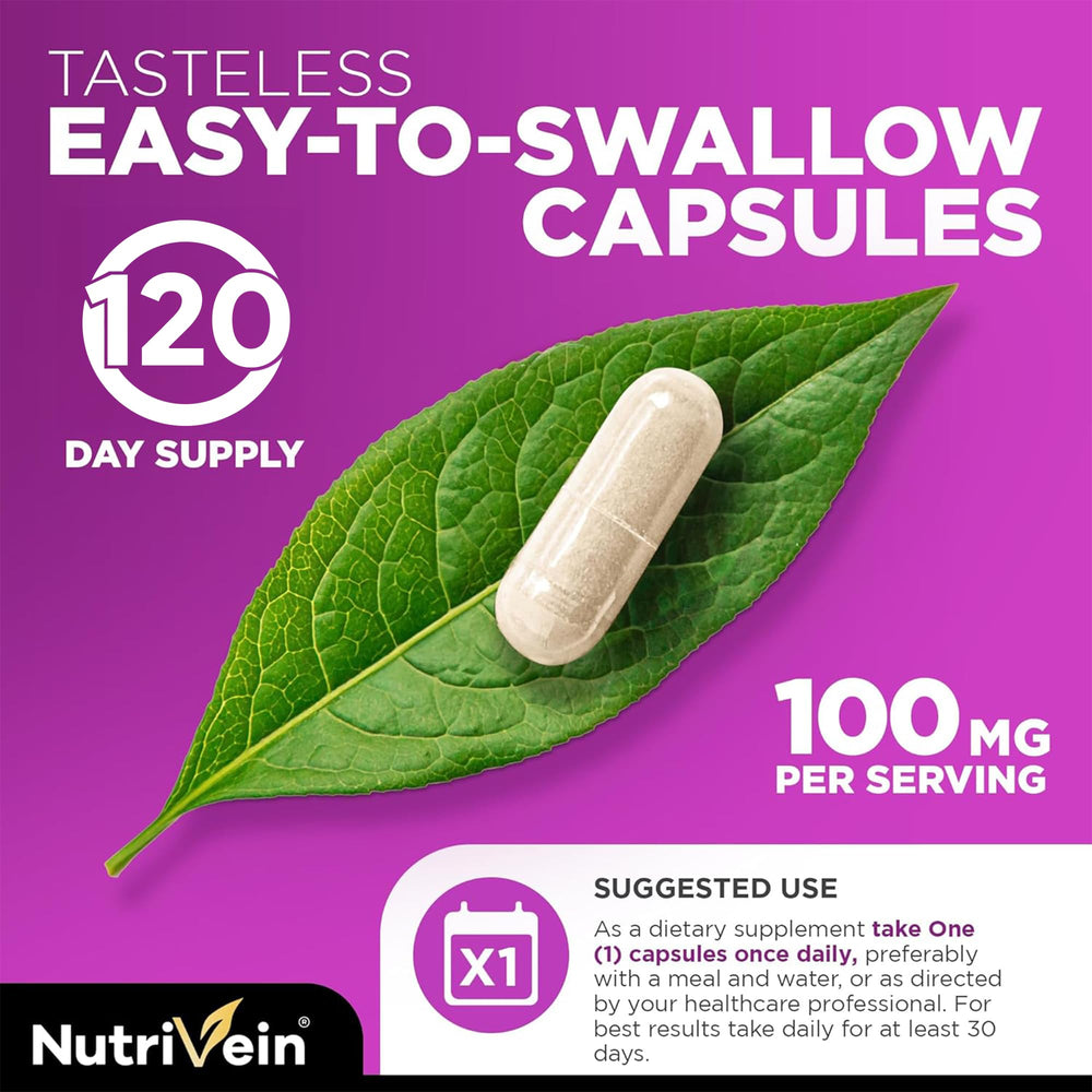 Nutrivein cápsula en mano indicando conveniencia de uso diario