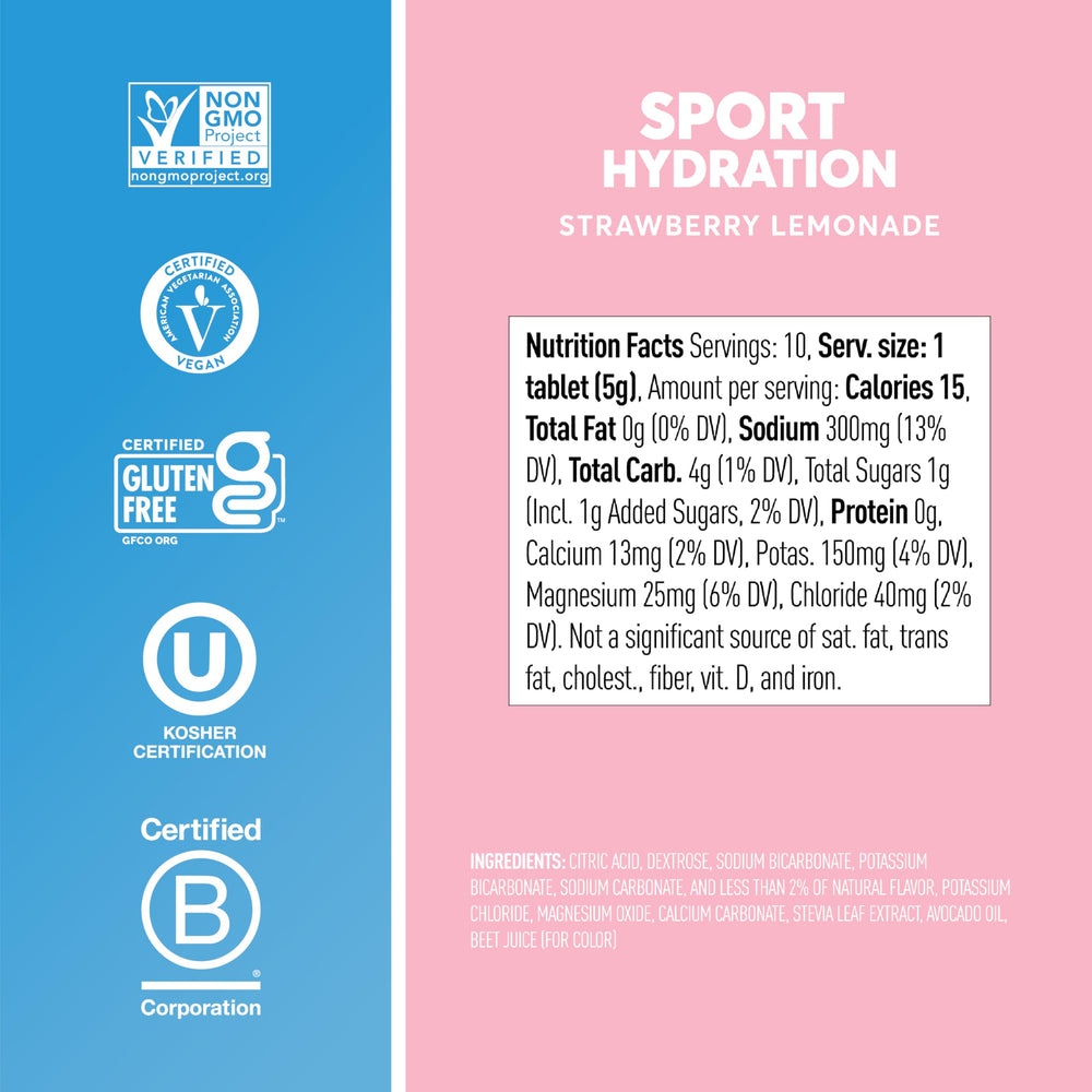 Nuun etiqueta de ingredientes que resalta electrolitos y perfil limpio