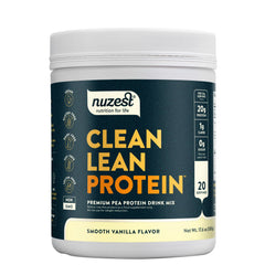 Nuzest Clean Lean Protein envase frontal mostrando diseño y sabor vainilla