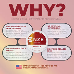 NZE pouch sobre escritorio en ambiente de oficina para concentración