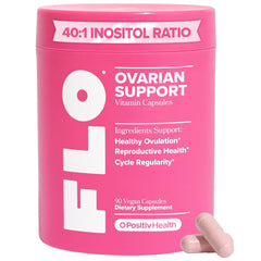 O Positiv FLO Ovarian frente del empaque mostrando presentación y beneficio