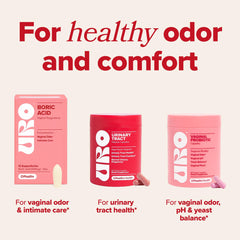 O Positiv URO etiqueta de ingredientes, resalta Pacran Cranberry y transparencia