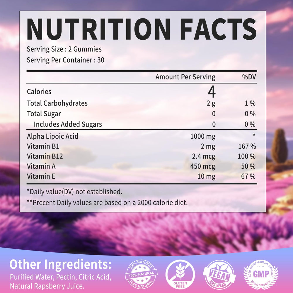 Gomitas sin azúcar de OALSE con ALA para consumo ligero