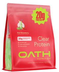 OATH NUTRITION empaque frontal kiwi fresa mostrando sabor y beneficio refrescante