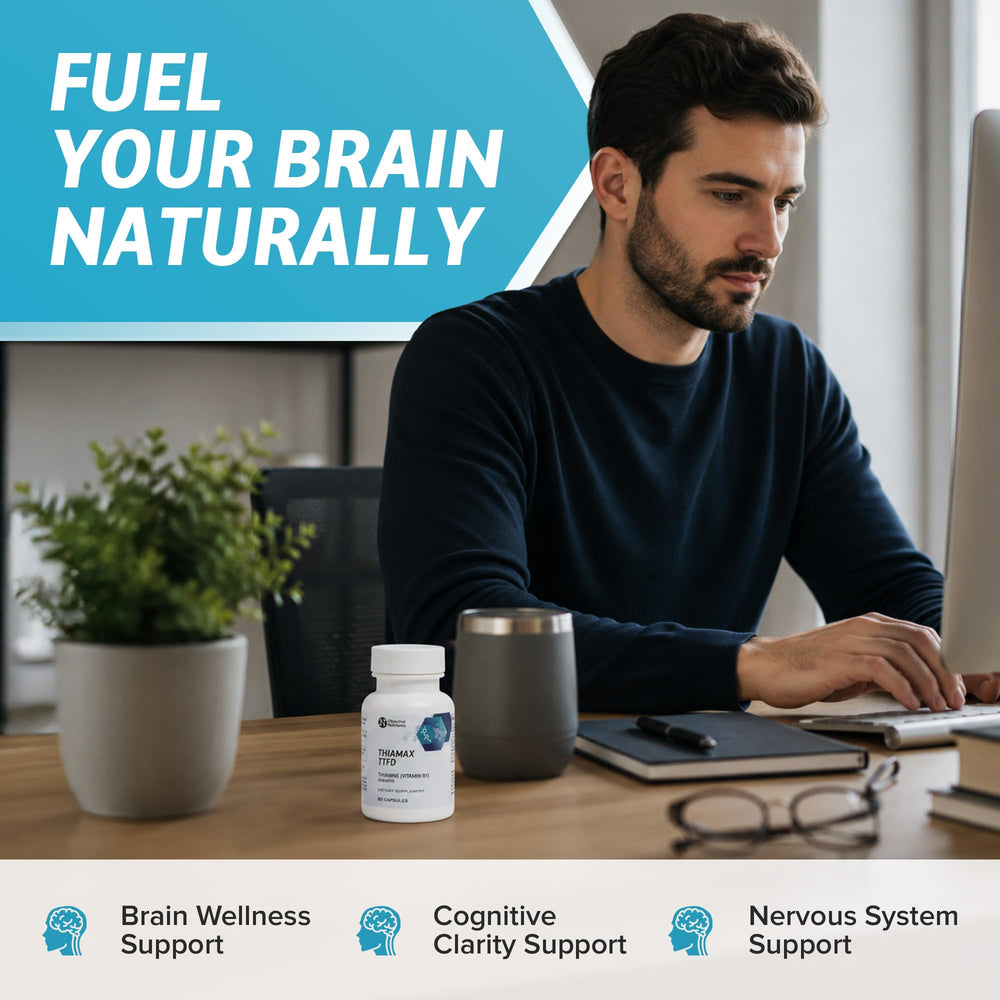 Objective Nutrients Thiamax ingredientes clave y magnesio, para mayor energía