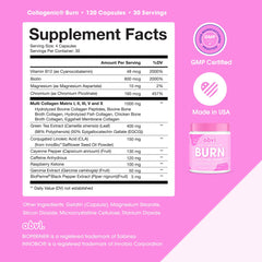 Obvi Collagenic Burn: empaque cGMP y pruebas de pureza.