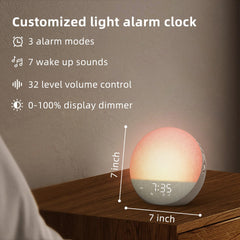 Odokee simulación de amanecer en dormitorio para un despertar natural