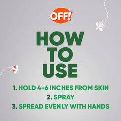 OFF! Deep Woods etiqueta con instrucciones para seguridad y reaplicación