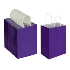 Oikss vista frontal de bolsa kraft morada, aspecto presentable y resistente