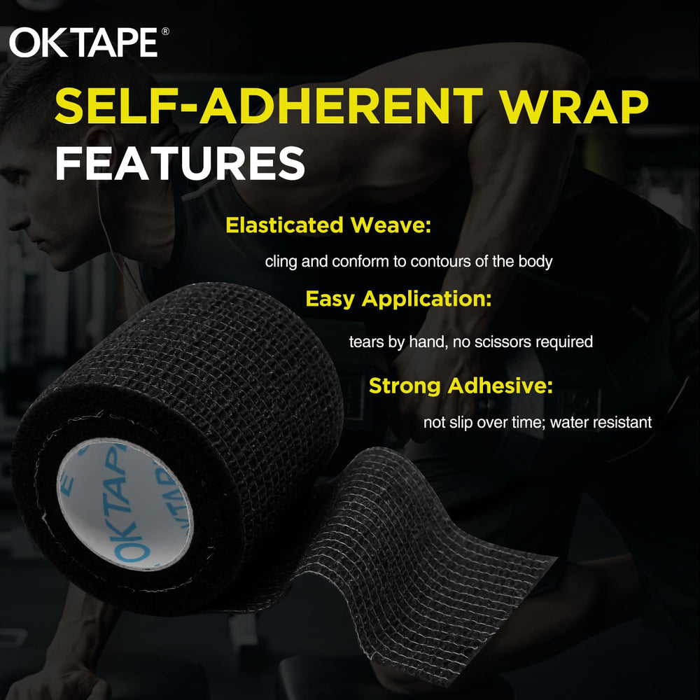 OK TAPE vendaje en pata de mascota asegurando apósito sin pegarse