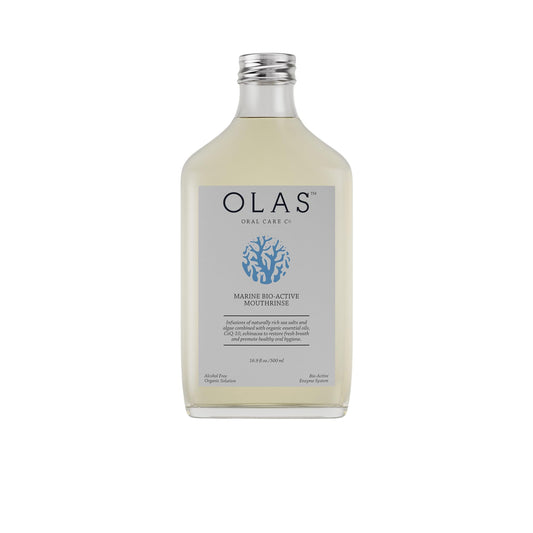 Olas frente del envase 500 ml mostrando diseño y beneficio: limpieza suave