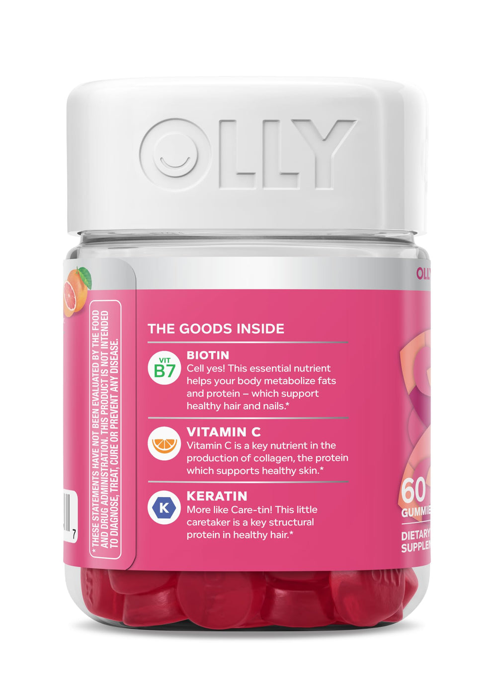 OLLY empaque con instrucciones legibles y recomendaciones de uso