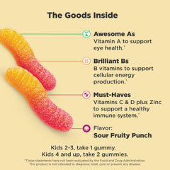 OLLY primer plano de gomitas multicolores destacando sabor atractivo