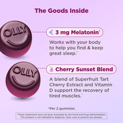 Imagen de tart cherry y extracto, OLLY destacando antioxidantes naturales
