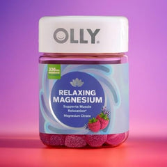 OLLY comparación de tamaño del frasco para referencia de porciones