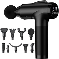 OLsky pistola de masaje frontal mostrando diseño ergonómico y agarre cómodo