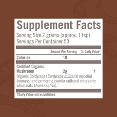 OM MUSHROOM cuchara con porción de polvo Cordyceps lista para usar