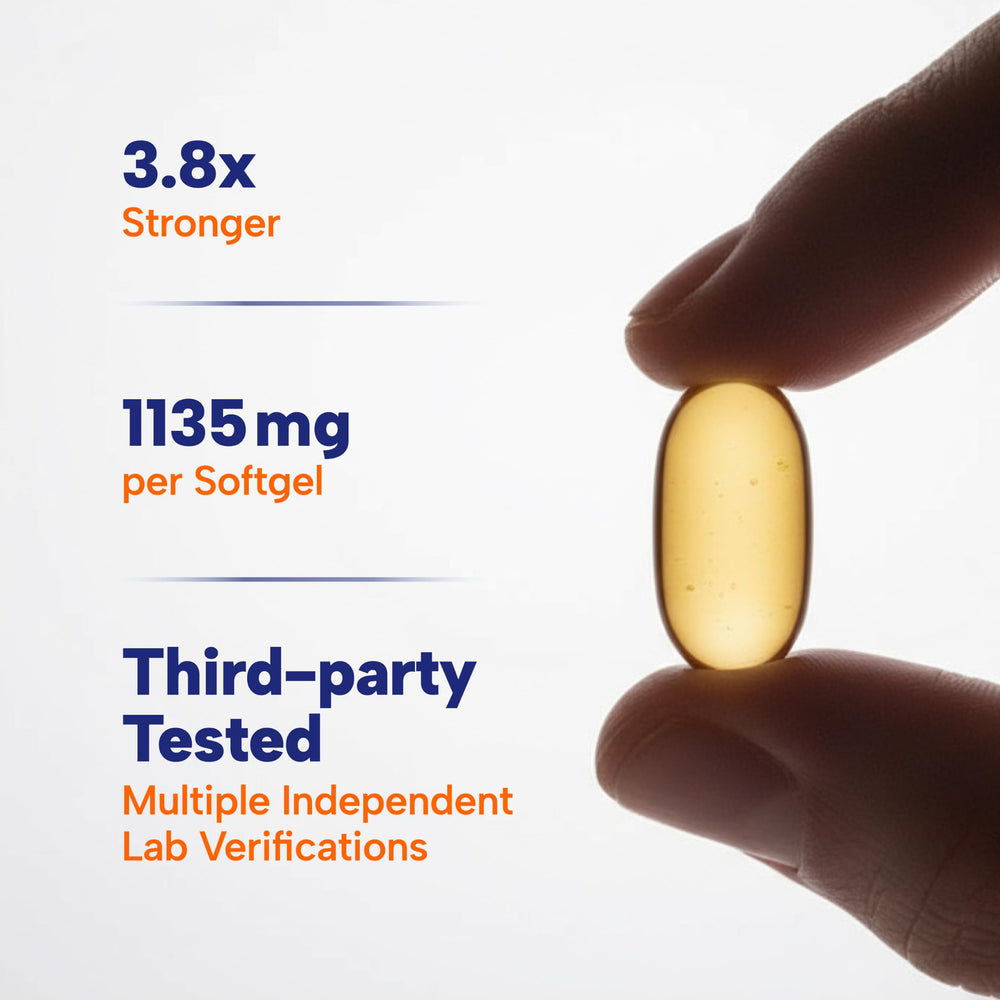 OmegaVia cápsulas blandas textura cercana, fácil de tragar y tolerables