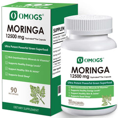 OMOGS Moringa: cápsulas de polvo de hoja moringa para energía diaria