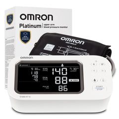OMRON Platinum frontal del dispositivo mostrando diseño y fácil lectura