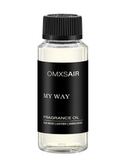 omxsair frasco frontal mostrando diseño premium y presencia de lujo