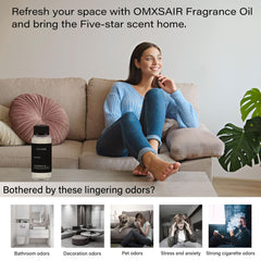 omxsair recarga en reed diffuser demostrando uso sencillo y prolongado