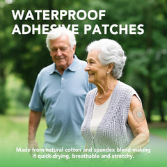 Onida parche en uso durante natación recreativa, resistente al agua y sudor