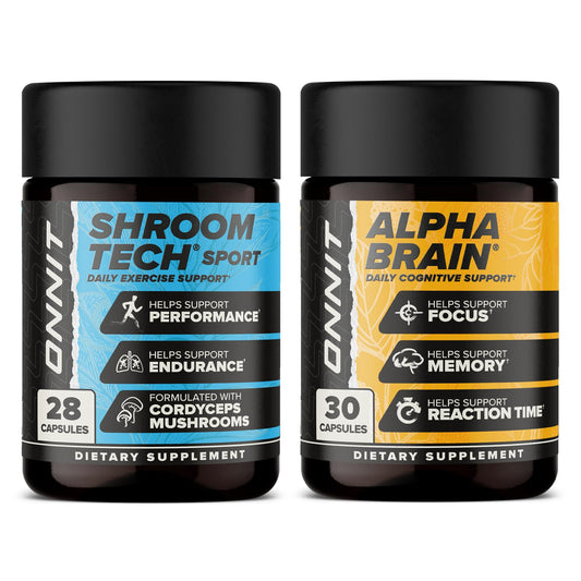 ONNIT Alpha Brain cápsulas: el envase muestra claridad mental y enfoque para tareas diarias.