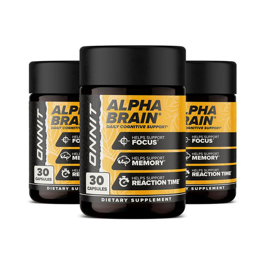 ONNIT Alpha Brain cápsulas: enfoque diario para estudiar y trabajar.