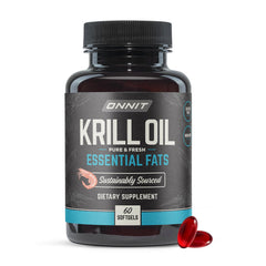 ONNIT botella frontal mostrando etiqueta y beneficio de omega-3