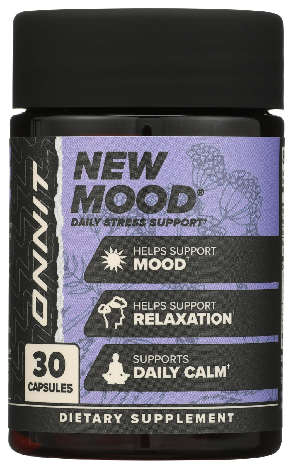 ONNIT New MOOD cápsula en mano para visual de dosis y facilidad
