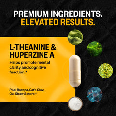 ONNIT Shroom Tech Sport etiqueta lateral: información clara para elegir soporte de entrenamiento.