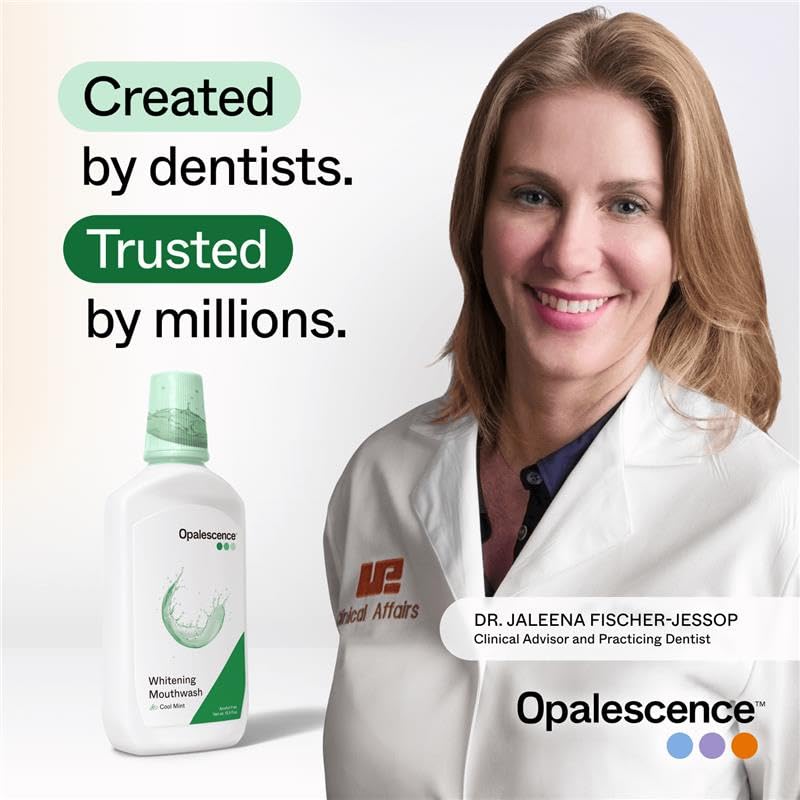 Opalescence persona enjuagándose, sensación de frescor inmediato