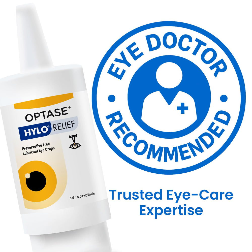 Optase en estuche de lentes indicando compatibilidad con lentes