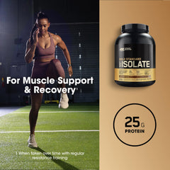 Vaso con batido Chocolate Bliss Optimum Nutrition listo para recuperar tras el entrenamiento