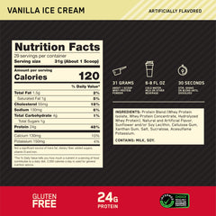Optimum Nutrition batido Vainilla Ice Cream en vaso listo para consumir, recuperación práctica