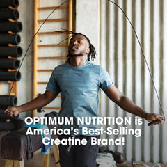 Optimum Nutrition creatina en cocina lista para añadir a bebida diaria