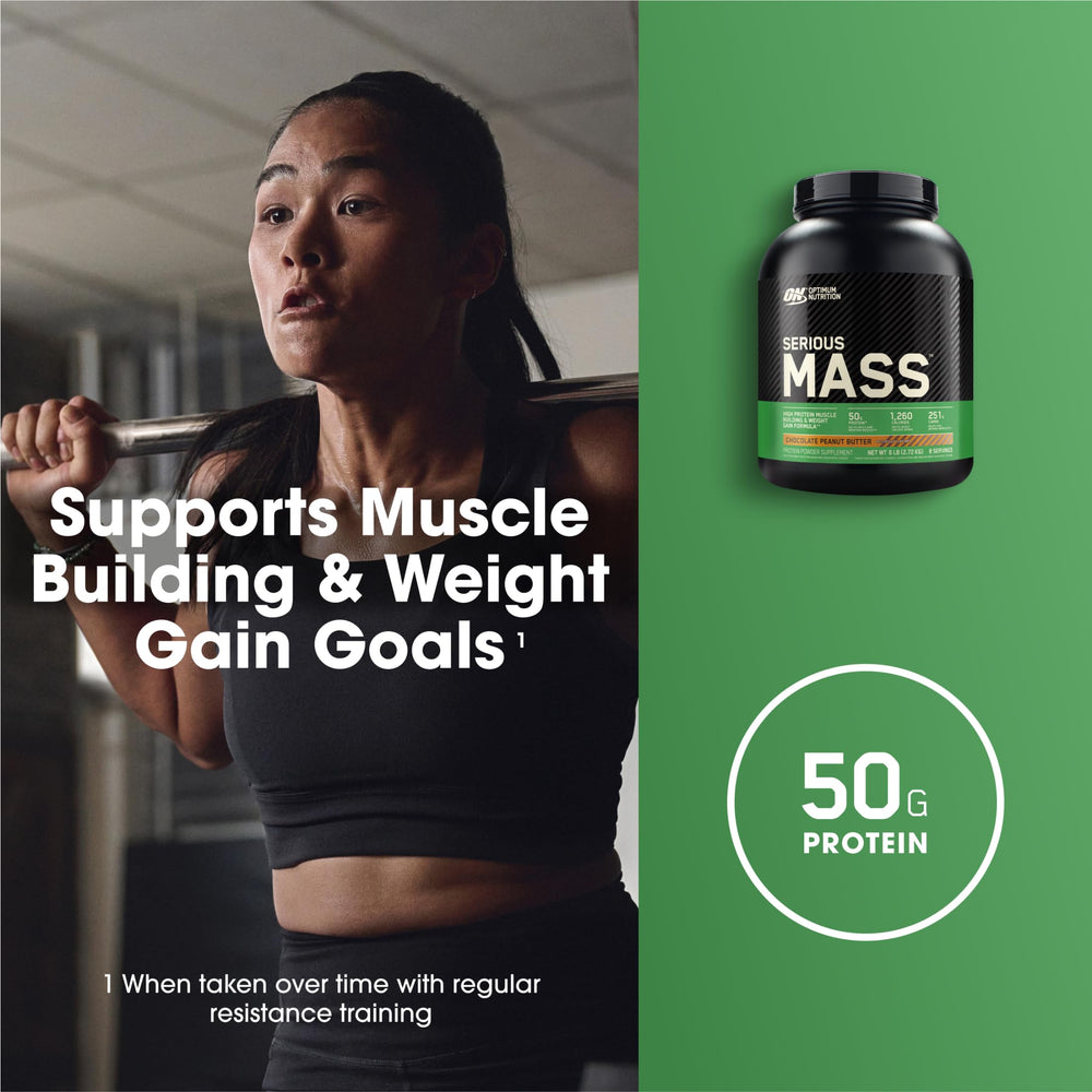 Optimum Nutrition batido preparado en vaso, alto aporte calórico