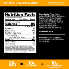 Optimum Nutrition vaso con bebida preparada y hielo para refrescar