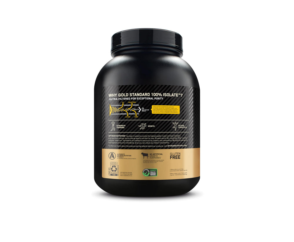 Batido proteico Optimum Nutrition mezclado con frutas mostrando versatilidad